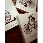 'A Marvellous Hat' Bike Series Chunky Wrapped Canvasses ready to hang papercut print