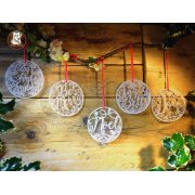 Acrylic Circle Decoration - 'Christmas'