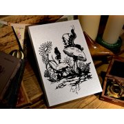 'Alice and the Caterpillar' Chunky Wrapped Canvas ready to hang papercut print