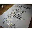 Paper Panda Luxury Foil Prints - 'Dream Big Little One'