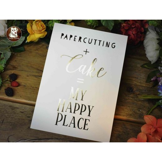 Paper Panda Luxury Foil Prints - 'Papercutting + Cake...'