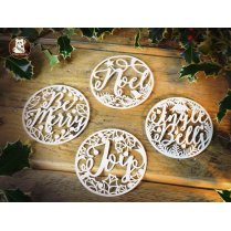 Papercut DIY Design Template - 'Christmas Baubles & Cards'