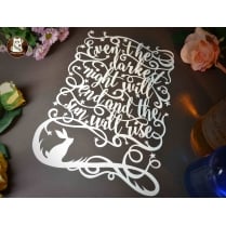 Papercut DIY Design Template - 'Even The Darkest Night'