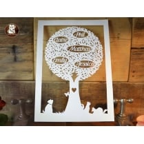 Papercut DIY Design Template 'Family Tree'