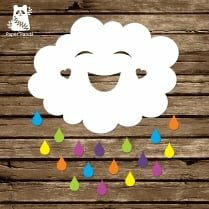 Papercut DIY Design Template - 'Happy Cloud'