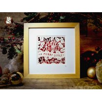 Papercut DIY Design Template - 'Have Yourself A Merry Little Christmas'