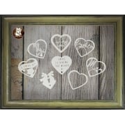 Papercut DIY Design Template - Heart Designs to fit Blank Keyrings