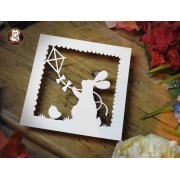 Papercut DIY Design Template - 'Kite Flying'