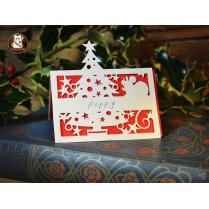 Papercut DIY Design Template - 'Twas The Night Before Christmas' Place Card 