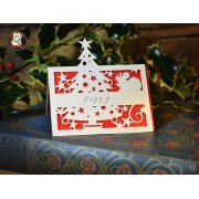 Papercut DIY Design Template - 'Twas The Night Before Christmas' Place Card 