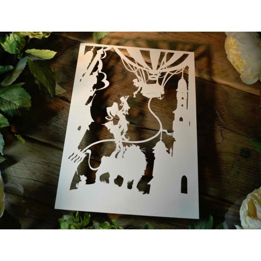 Paper Panda Papercut DIY Design Template - 'Wait For Me!' Oz Inspired