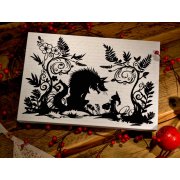 'Red Riding Hood' Chunky Wrapped Canvas ready to hang papercut print