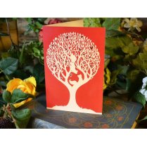 'Squirrel Tree' A6 Greeting Card 
