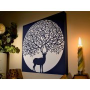 'The Stag' Chunky Wrapped Canvas ready to hang papercut print