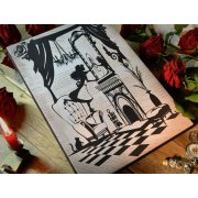 'Through the Looking Glass' Chunky Wrapped Canvas ready to hang papercut print