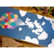 'Up!' Chunky Wrapped Canvas ready to hang papercut print