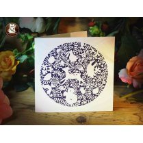 'Woodland Circle' Large Greeting Card